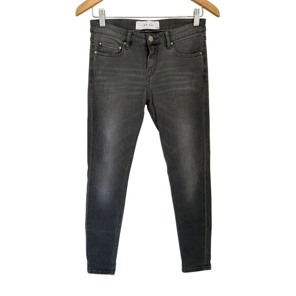 IRO Paris "Night" Gray Mid Rise Skinny Jans Gray Distressed Size 26 ($310) - Picture 1 of 11